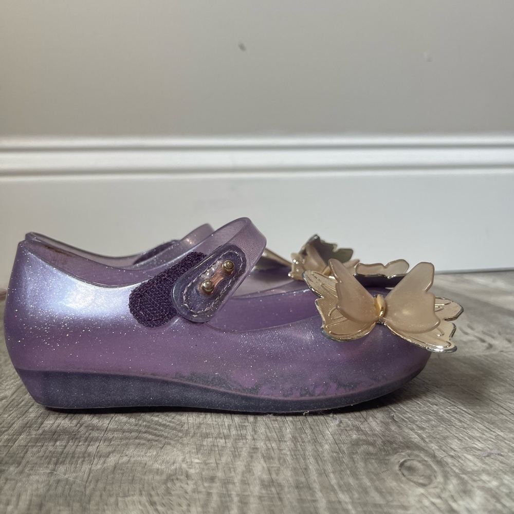 Mini Melissa Purple butterfly shoes